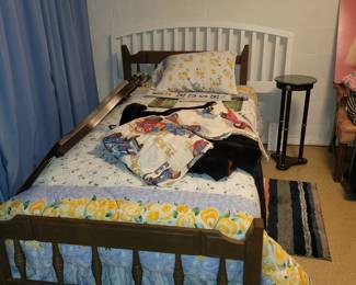 Pair of oak twin beds