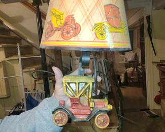 Vtg model T hanging lamp
