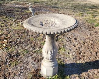 Concrete birdbath 