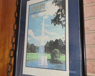 Framed RJR Championship towel