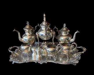 Silver plated cooper tea and coffee set