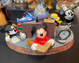 Walt Disney Mickey Mouse decor vtg "When Walt's Away"