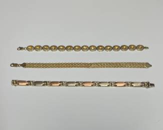 Vintage 14k & 12k gold bracelets 