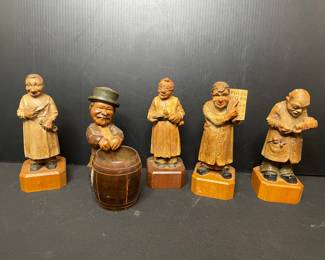 Vintage Toriart Italian wood figurines 