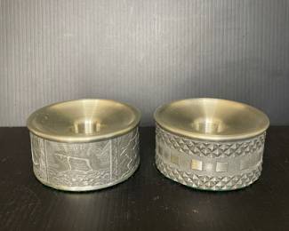 Holmsen Pewter Norway candlesticks 