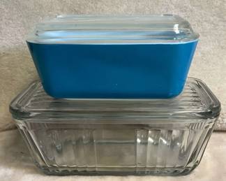 Vintage Anchor Hocking And Pyrex Refrigerated Dishes
