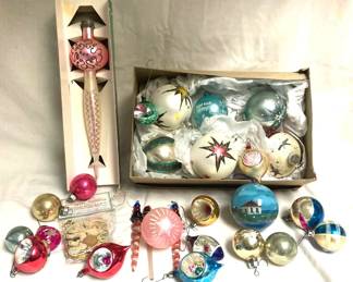 Vintage Shiny Brite Style Ornaments