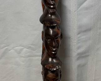African Ironwood Carved Wood Totem