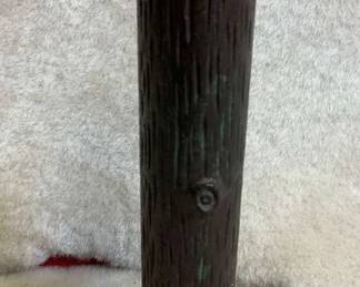Hammered Tree Pattern Brass Bud Vase