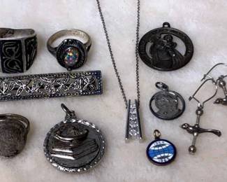 Silver Jewelry Rings, Pin, Necklace Others