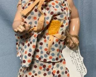 1930s American Character Petite Doll With Original Clothing And Shoes
