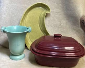 Pampered Chef Stoneware, Redwing Vase Claire Lerner