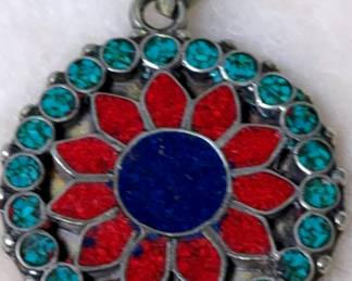 Floral Inspired Stone Inlay Necklace