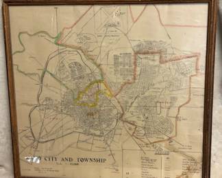 Framed Nigerias Kano, City And Township Map