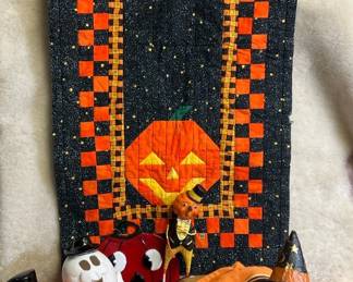 Pumkin Man, Lori Mitchells Trixie Witch Figurine,Glass Pumpkins Other Halloween Collections