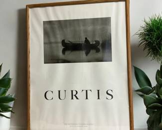 Framed Exhibition Poster For Edward S. Curtis At The Seattle Silver Image Gallery