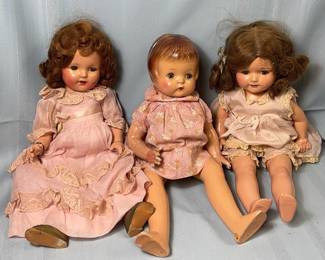 Effanbee Doll Trio For Restoration