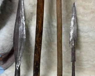 Two Hand Made African Spears