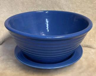 Bauer Ringware Style Mixing Bowl And 9 Plate