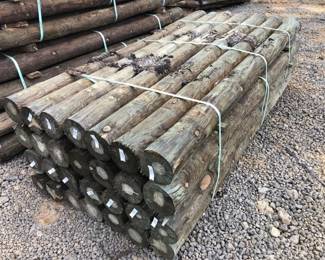 28 6 x 8 TREATED WOOD FENCE POSTS