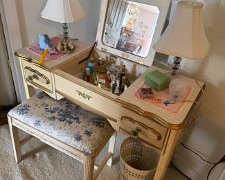 White French Provincial vanity table