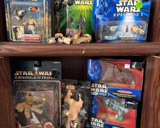Star Wars games/toys in original boxes, some unopened