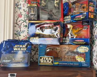 Star Wars games/toys in original boxes, some unopened