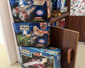 Star Wars games/toys in original boxes, some unopened