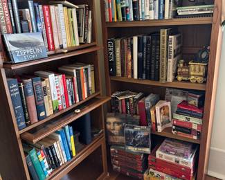 Library filled with books about Zeppelins, Blimps, trains etc!