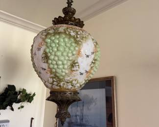 Mid Century Hanging SWAG LAMP Glass Falkenstein Grapes WORKS !!