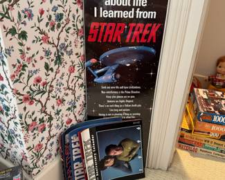 Star Trek poster/memorabilia in original boxes, some unopened