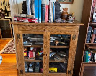 Oak display cabinet 