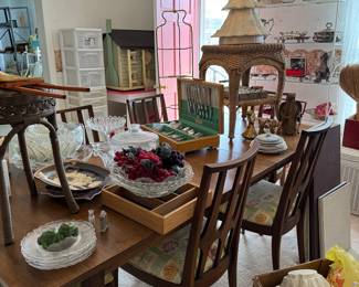 Mid century dining table and decor