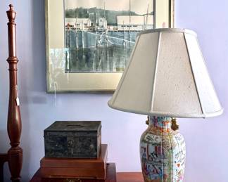 Tons of old dreamy wood boxes and jewelry boxes  - lamps are gone