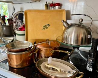 Copper, All Clad, Calphalon, Cresuet, Vietri