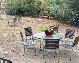 Patio table and 6 chairs