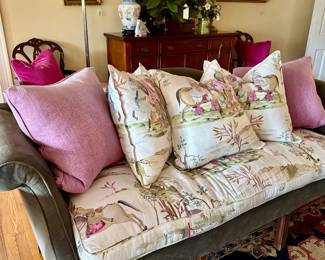 Custom sofa done by O’Brien and Muse design firm