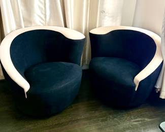 Vintage Weiman Nautilus swivel club chairs