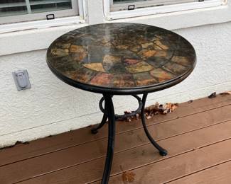 Patio table w slate top