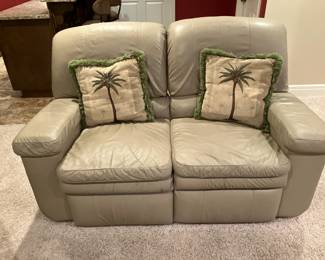 La-Z-Boy leather reclining loveseat