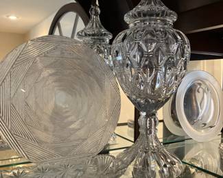 Large Shannon Crystal covered compote