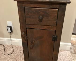 Small narrow pine cabinet
