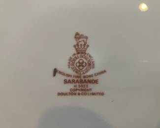 Backstamp on Royal Doulton china