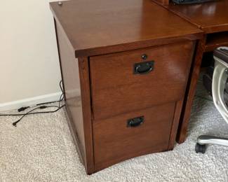 Wooden 2-drawer file cabinet