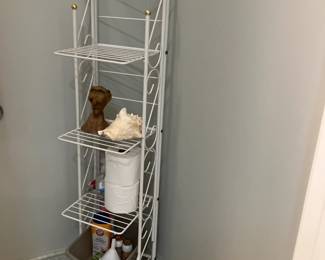 Tall, narrow wire shelf
