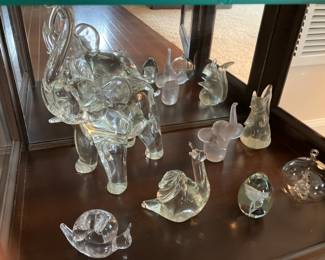 Crystal figurines/Paper weights