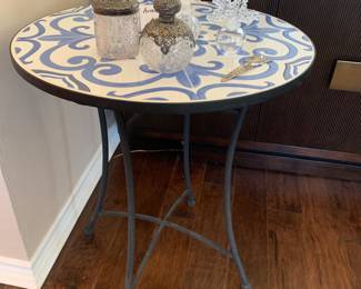 Tile top decorative accent table