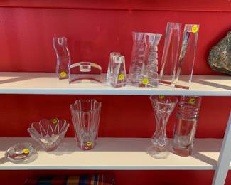 Orrefors, Oleg Cassini, Lenox and other miscellaneous Crystal pieces