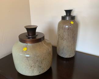 Uttermost decorative jars with lids