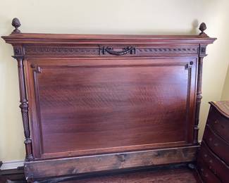 Panel bed detail of headboard